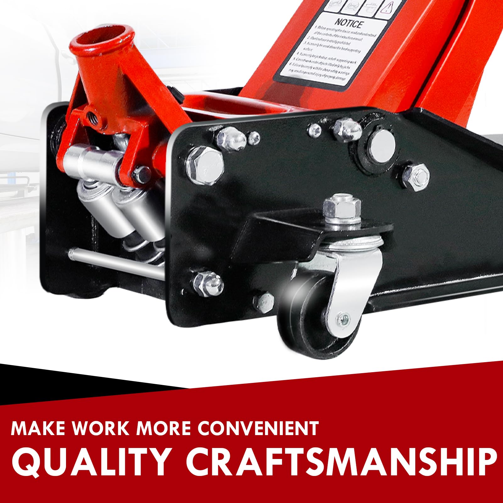 CCLIFE Cric Hydraulique Extra Plat 3T Cric Voiture Hauteur de Levage de 75-510mm Gants de Montage Coussin en Caoutchouc Support mécanique