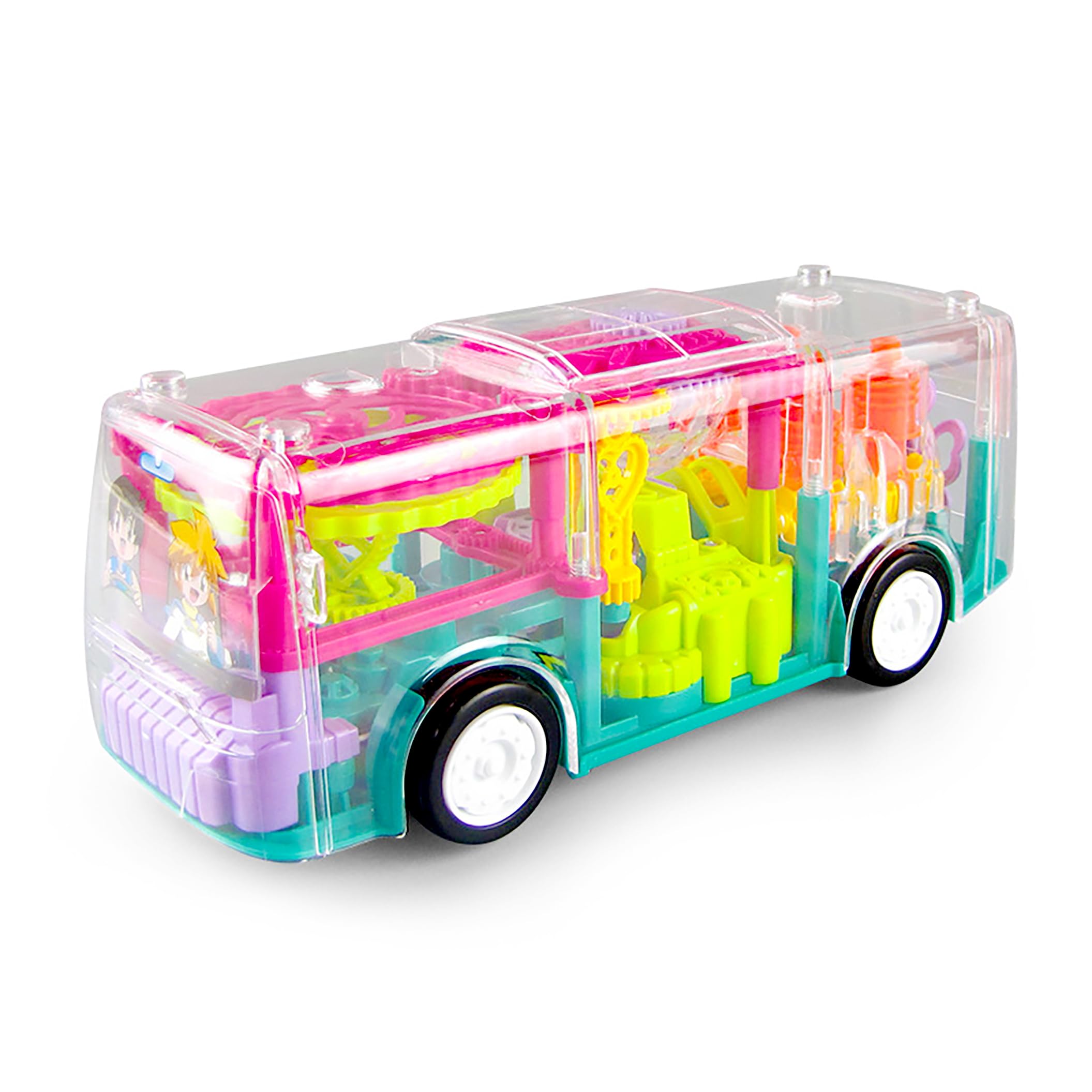VGRASSP Toy Bus for Kids - Big Size Transparent Vehicle – Educational Aid for Learning Mechanisms by Observation - Bump and Go - 3D Flashing LED Lights and Music (B08ZDL9YJJ) Amazon Price History, Amazon Price Tracker