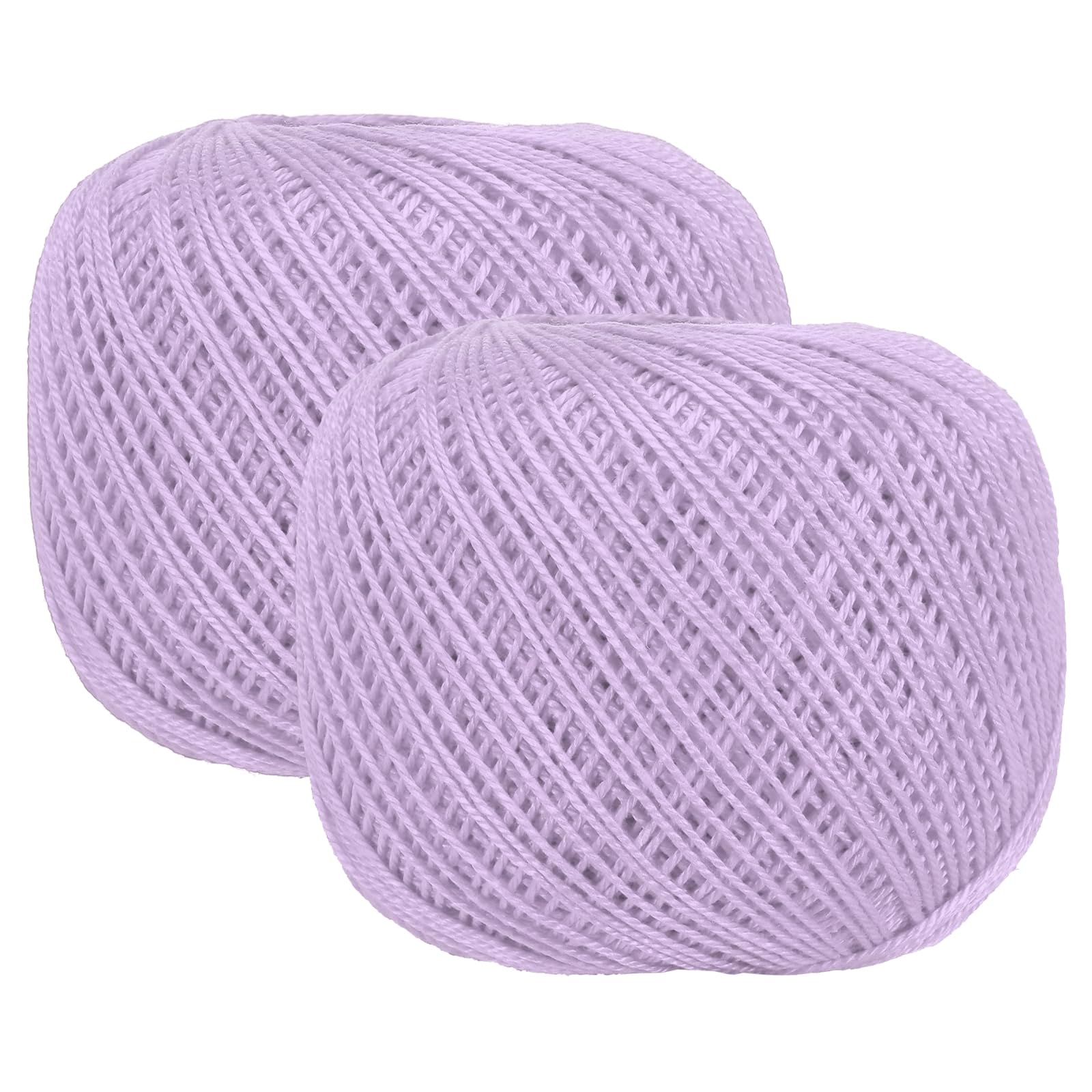 sourcing map 2Rolls 164Yards Size 3 Pink Purple Pearl Cotton Crochet Thread — image 1