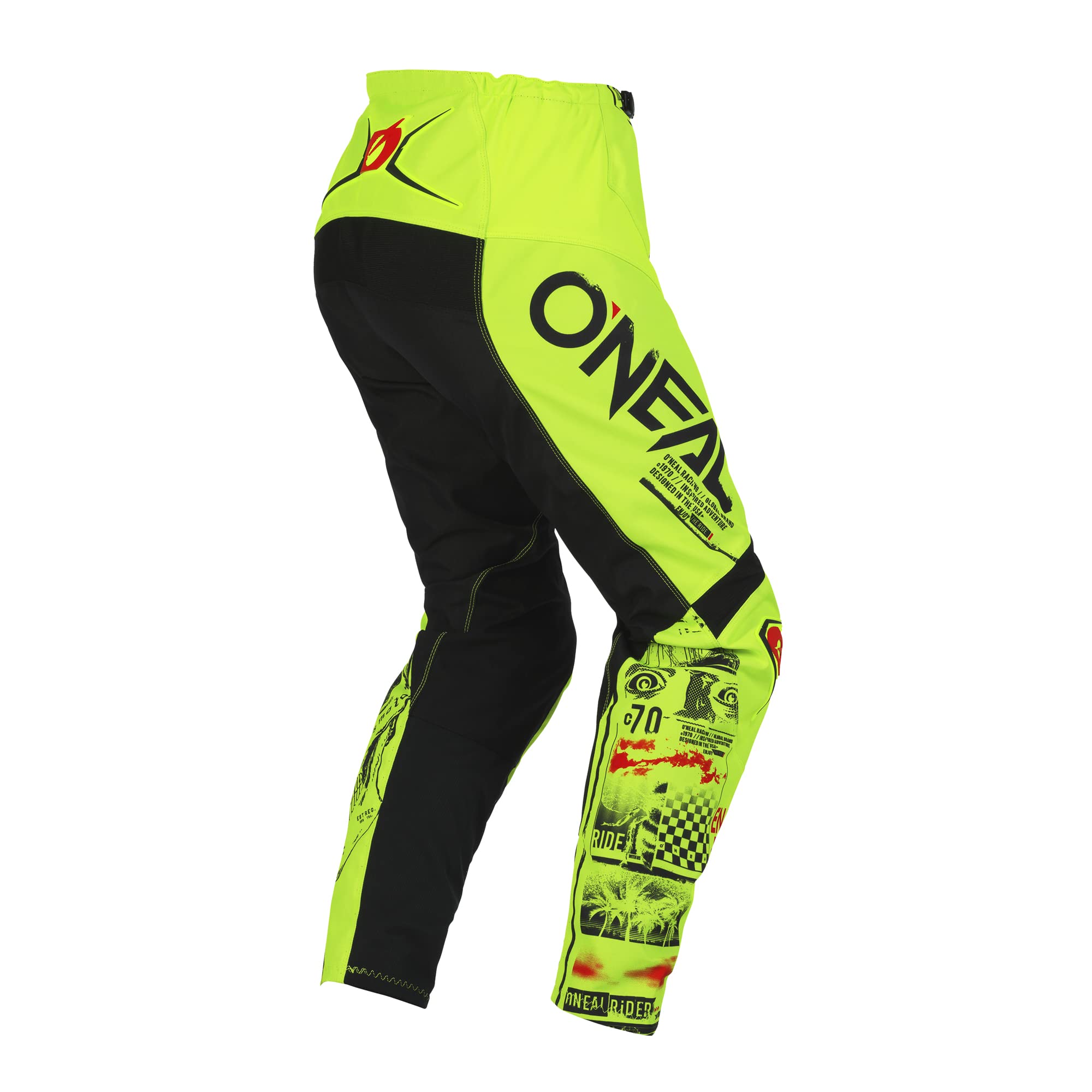 O'NEAL | Spodnie motocrossowe | dla dzieci | Enduro MX | wstawki ze stretchu, pełna podszewka, wyściółka z gumy zapewnia dodatkową ochronę | Element Youth Pants Attack V.23