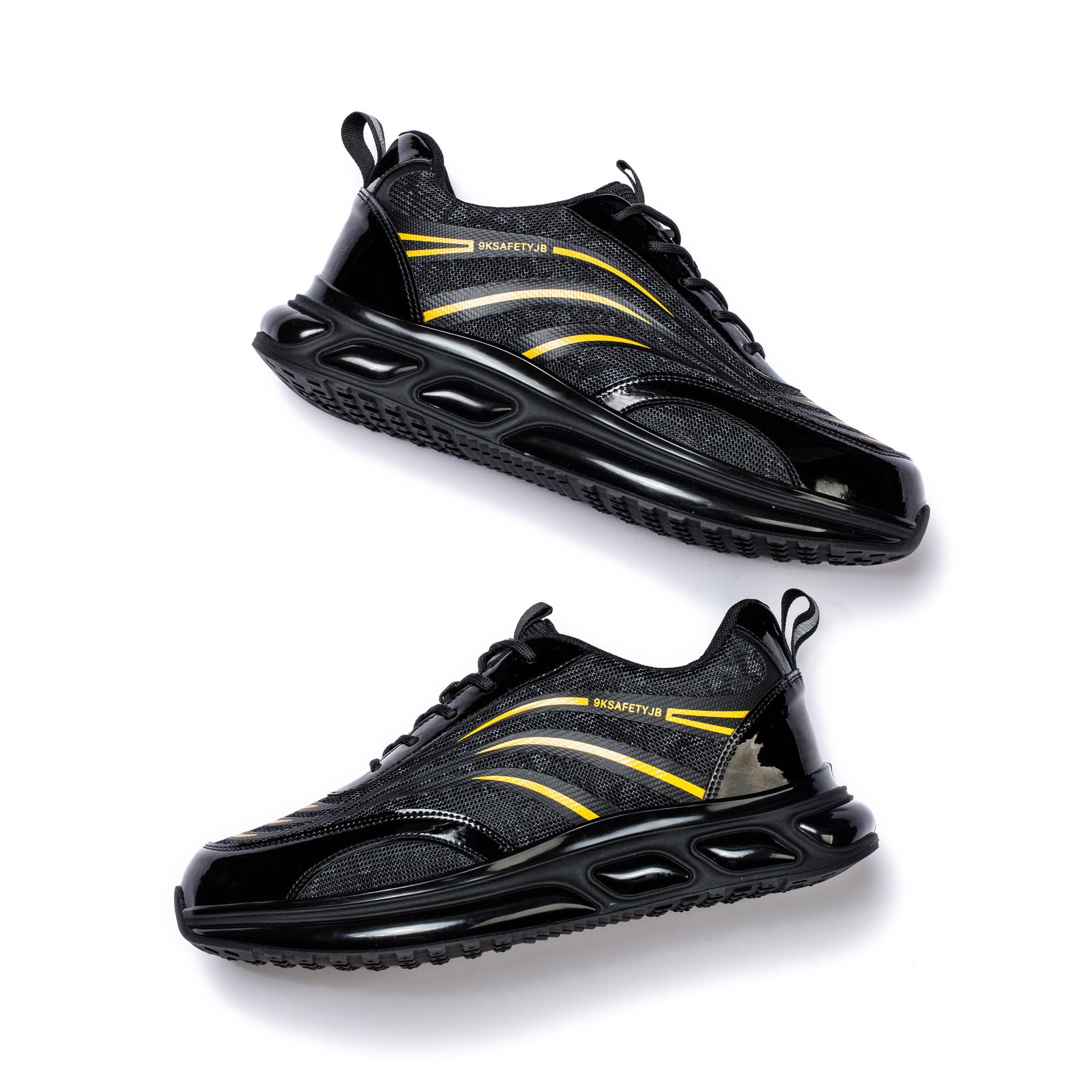 Letuwj Microfiber leather industrial construction shoes anti-smash anti-puncture safety shoes Breathable Yellow 11