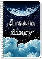 BookFactory Dream Diary Journal - 126 Pages 6x9 Dream Log Book with Star Borders, Emotion Prompts, Made in USA