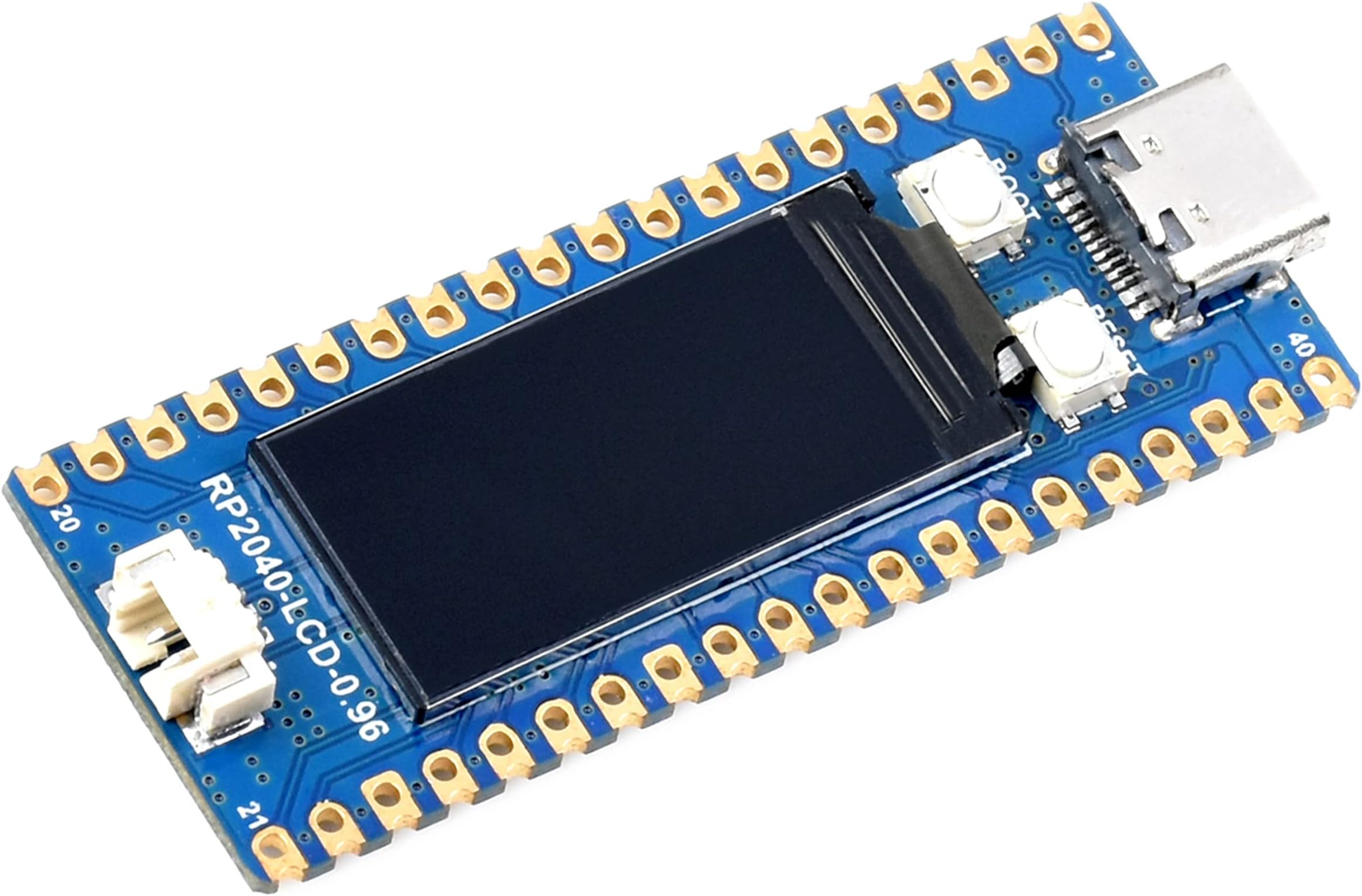 waveshare RP2040 MCU Board with Pre-Soldered Header, Onboard 0.96inch 160x80 IPS LCD Display, Pico-Like MCU Board Based on Raspberry Pi RP2040, Dual-Core Arm Cortex M0+ Processor