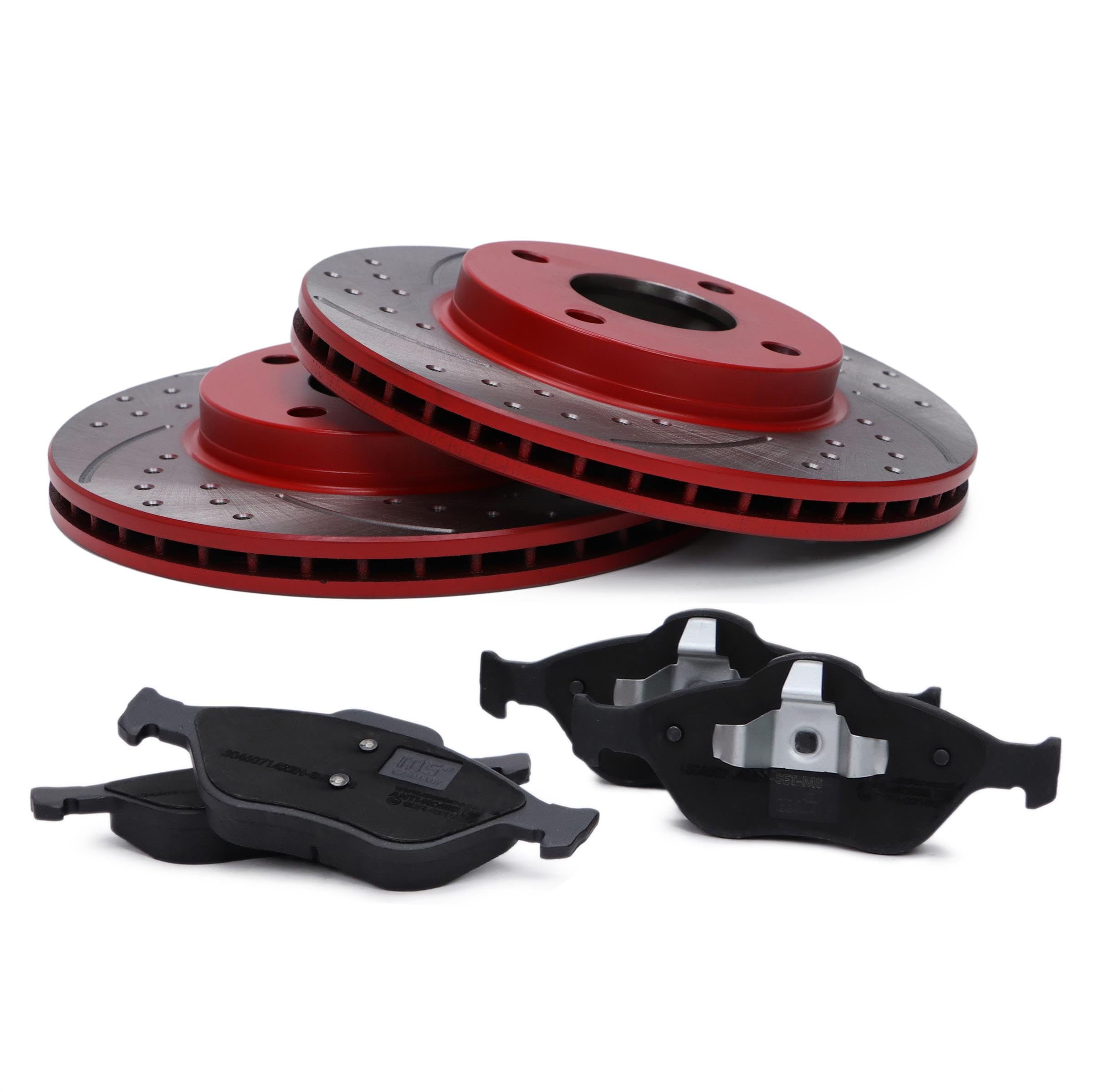 MASTER-SPORT Set Di Dischi Disco Freno Assale anteriore 258 ventilato - Pastiglia Freno Compatibilità con FORD Fiesta Mk5 Hatchback JH1, JD1, JH3, JD3 FUSION JU Fiesta Mk4 Hatchback JAS, JBS KA RB