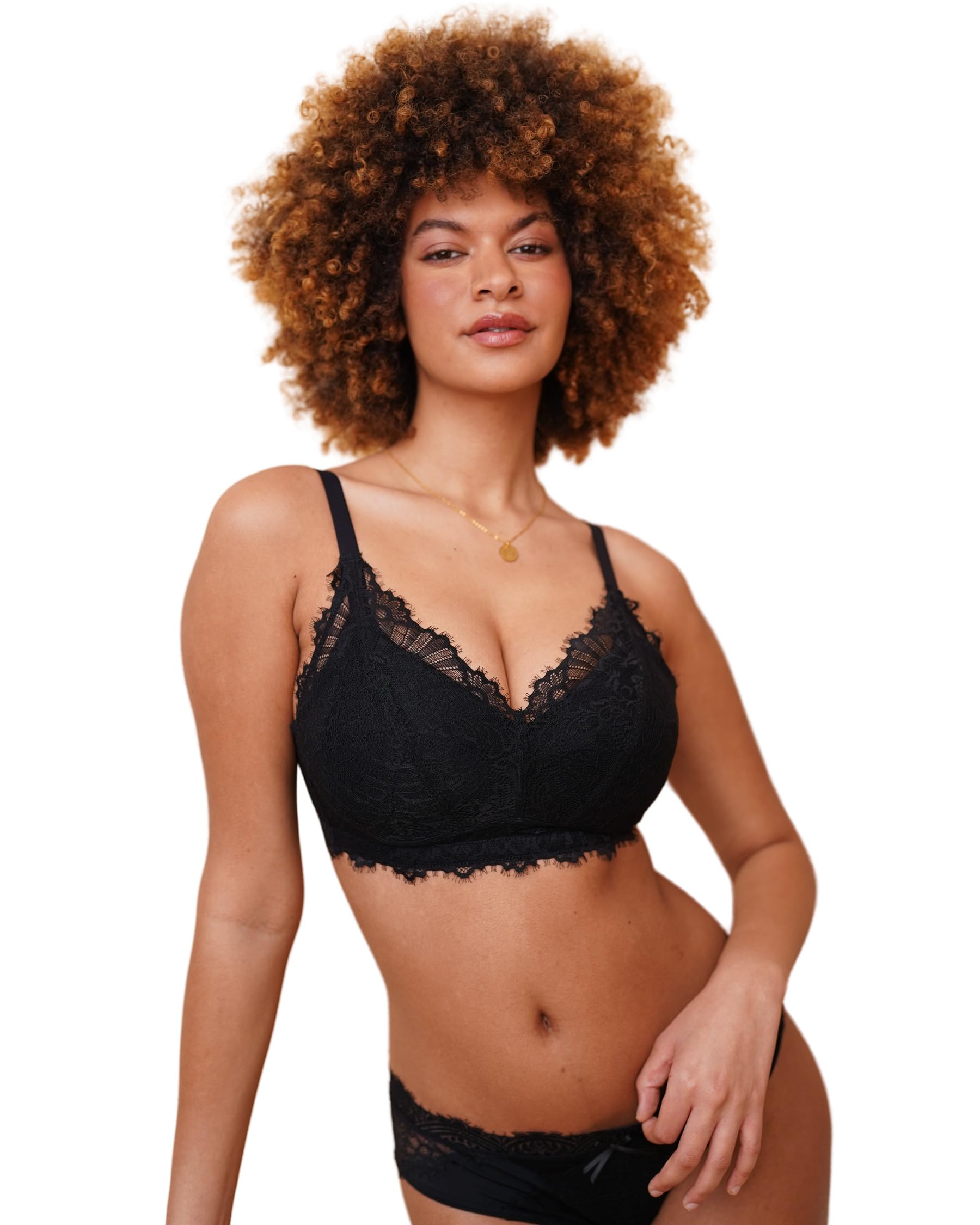 SugarShape Bralette SENSLA Bralettes wattiert Spitzen-BHS,bügellose BHS