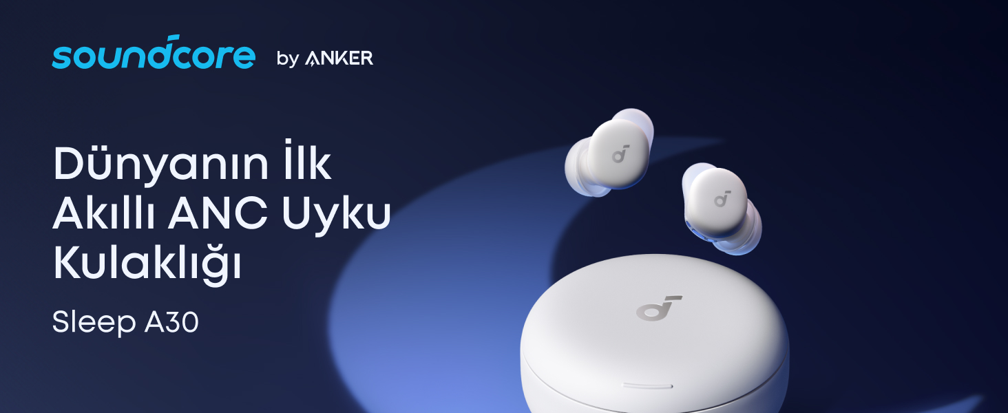 Soundcore Sleep A30 Uyku Kulaklığı, Aktif Gürültü Engelleme (ANC
