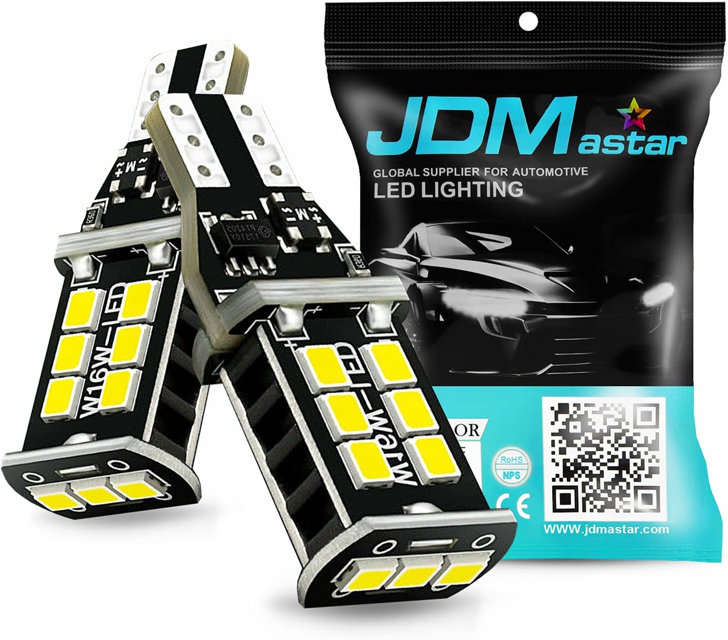 JDM ASTAR Super Bright 921 912 5730 Chipsets LED Bulbs For Backup Reverse Lights, Xenon White