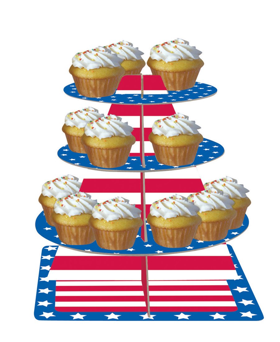 Creative Converting Stars and Stripes Tiered Server