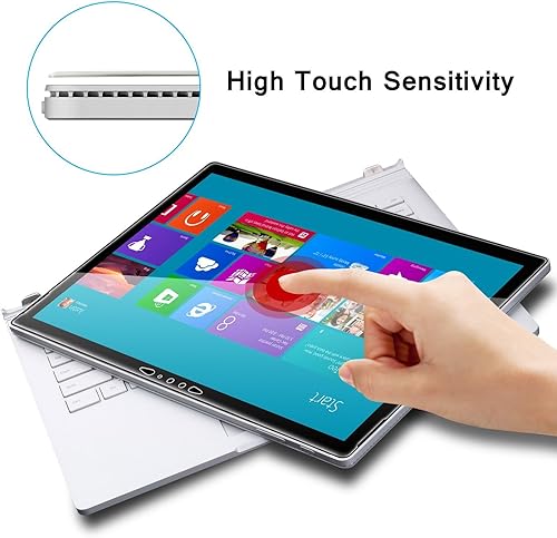 Miniatura 5 de Megoo [Paquete de 2] Protector de pantalla para Microsoft Surface Book 3 de 15 pulgadas (versión 2020), vidrio templado, protector de pantalla