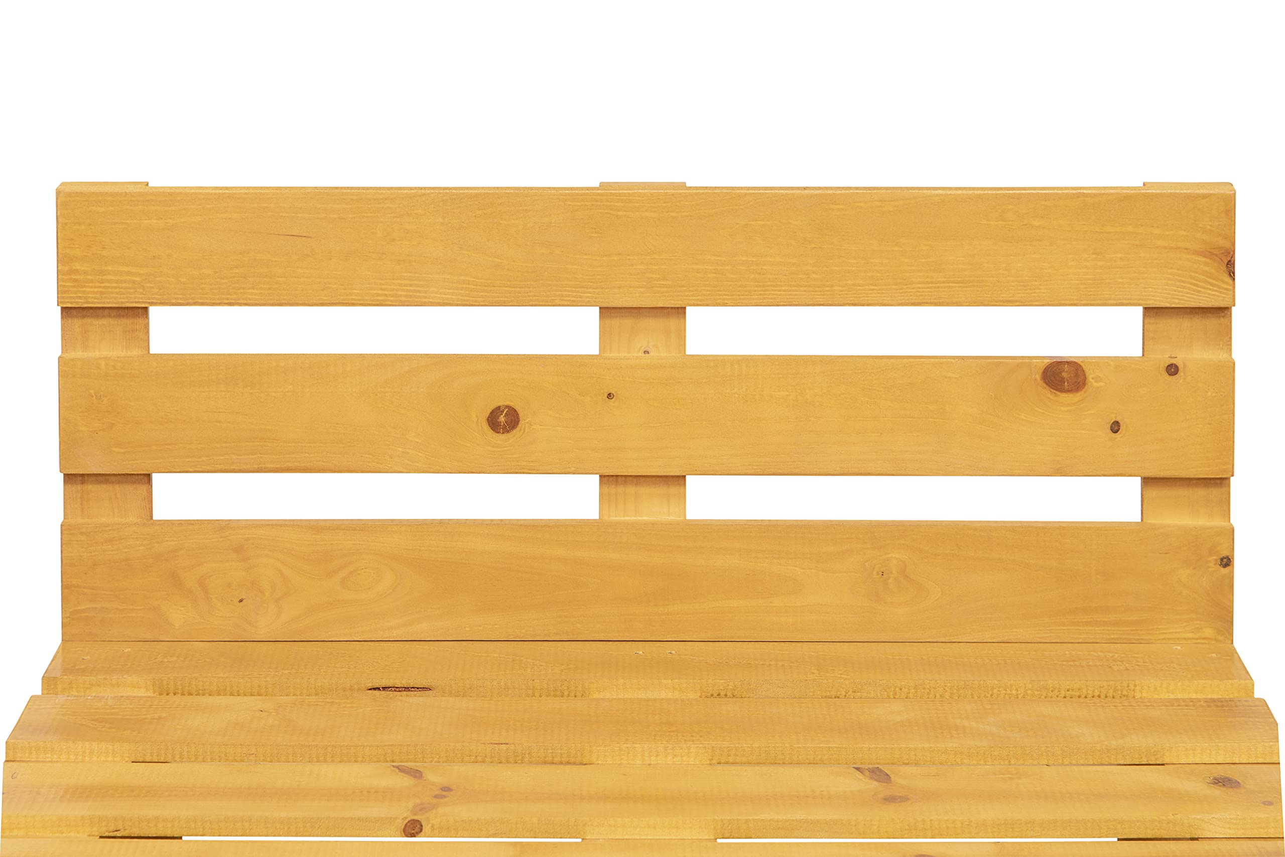 Palettensofa aus neuen Europaletten – geschliffen & gebürstet – Palettenmöbel Gartenmöbel für Terrasse, Balkon & Garten – Outdoor Lounge Sofa aus Holz – Indoor & Outdoor – 120 × 60 cm – Eiche
