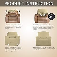 Vista 4 de Funda elástica para sofá reclinable de gran