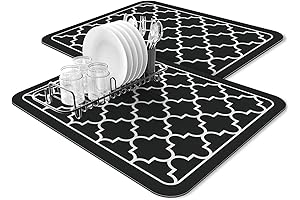 WISELIFE Black Dish Drying Mats