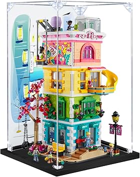 Acrylic Display Case for Lego 41748 Leisure and Entertainment Center Model, 3mm Dustproof Display Box, Display Case Compatible with Lego 41748 Model Not Included Background 3MM