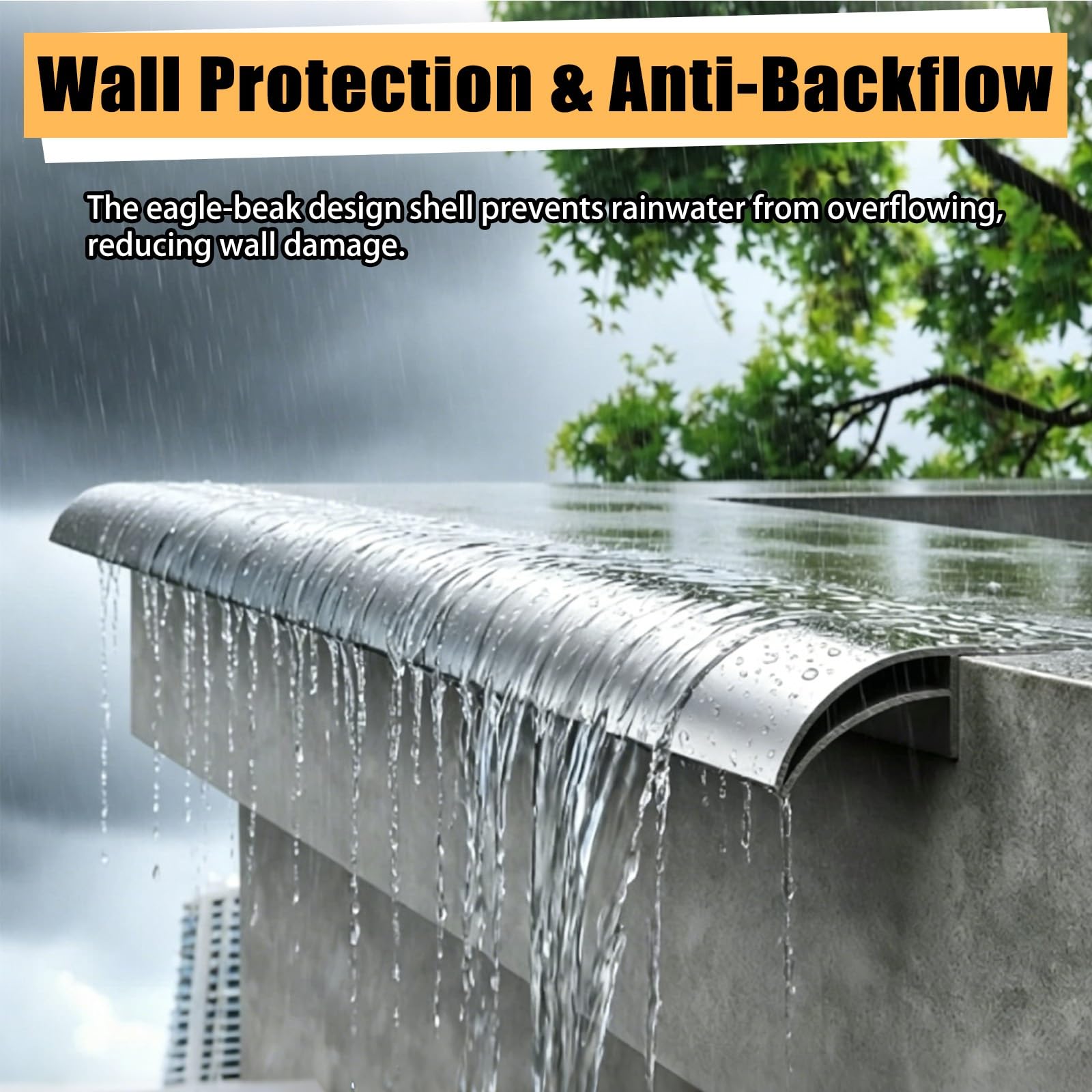 LZMZMQ Deflector de Lluvia Puerta Perfil De Goteo para Aleros, Deflector De Lluvia para Ventanas, Puertas Y Tejados, Perfil De Aluminio para Borde De Goteo(14mm(11/20in),6M(19.7FT))