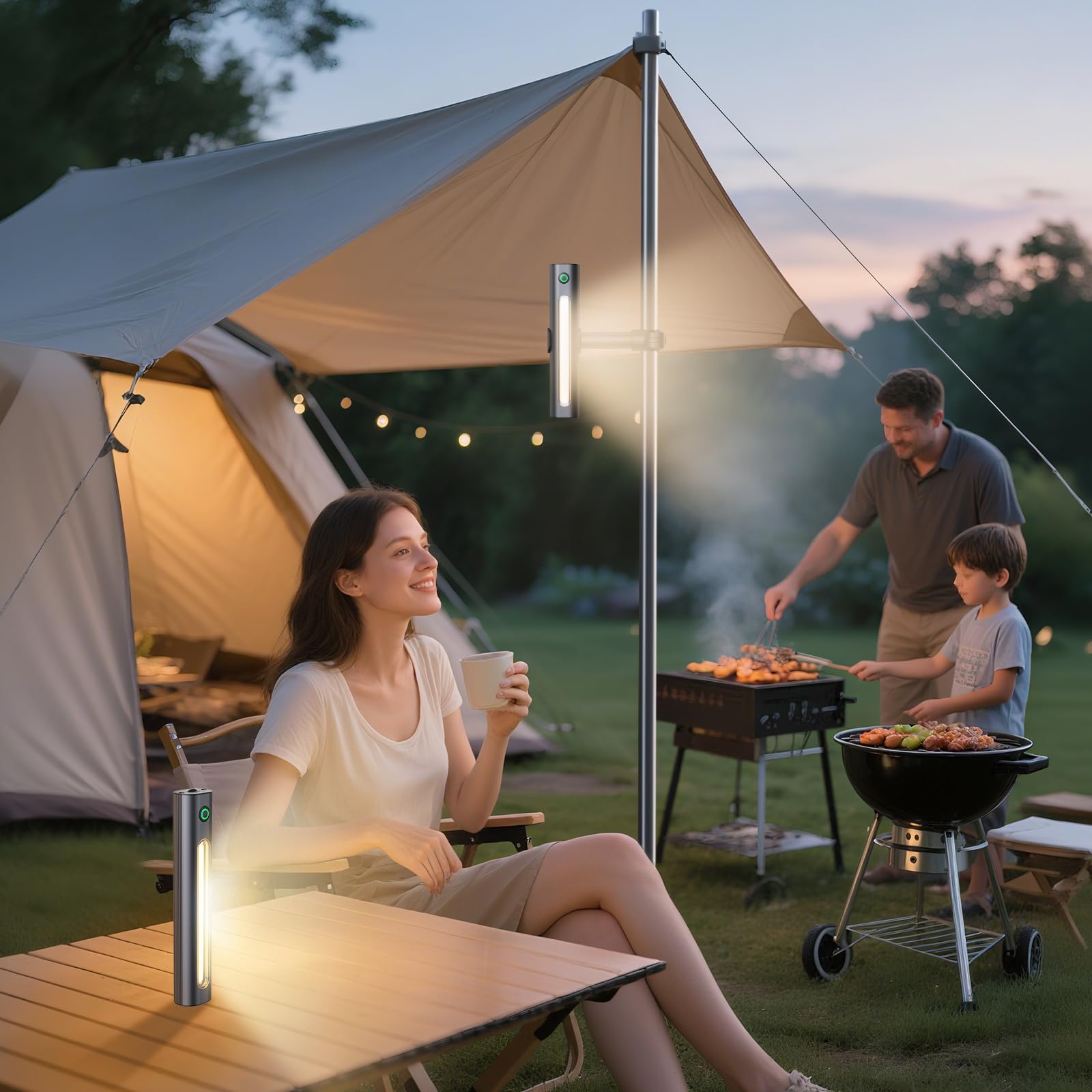 LED Grillleuchten für Außengrill (1, L-Form)