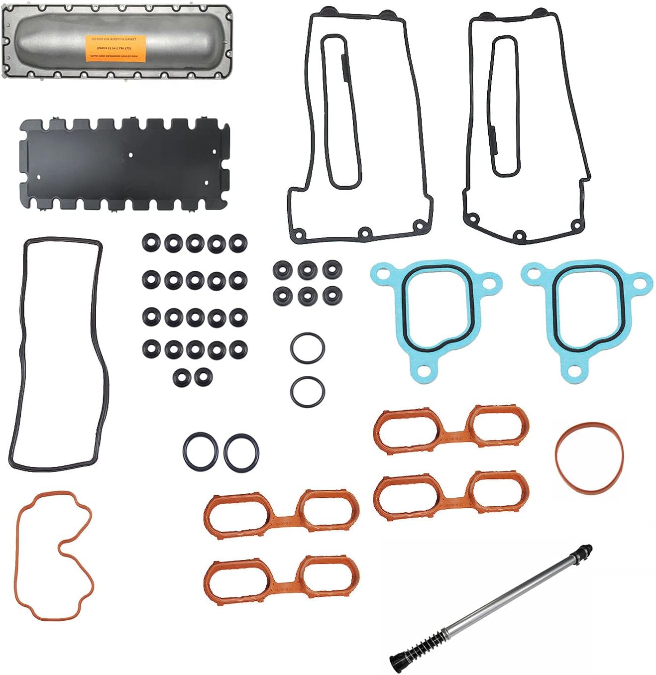 Replacement Engine Intake Valley Pan Gaskets and seal kit Mechanics Choice for BMW