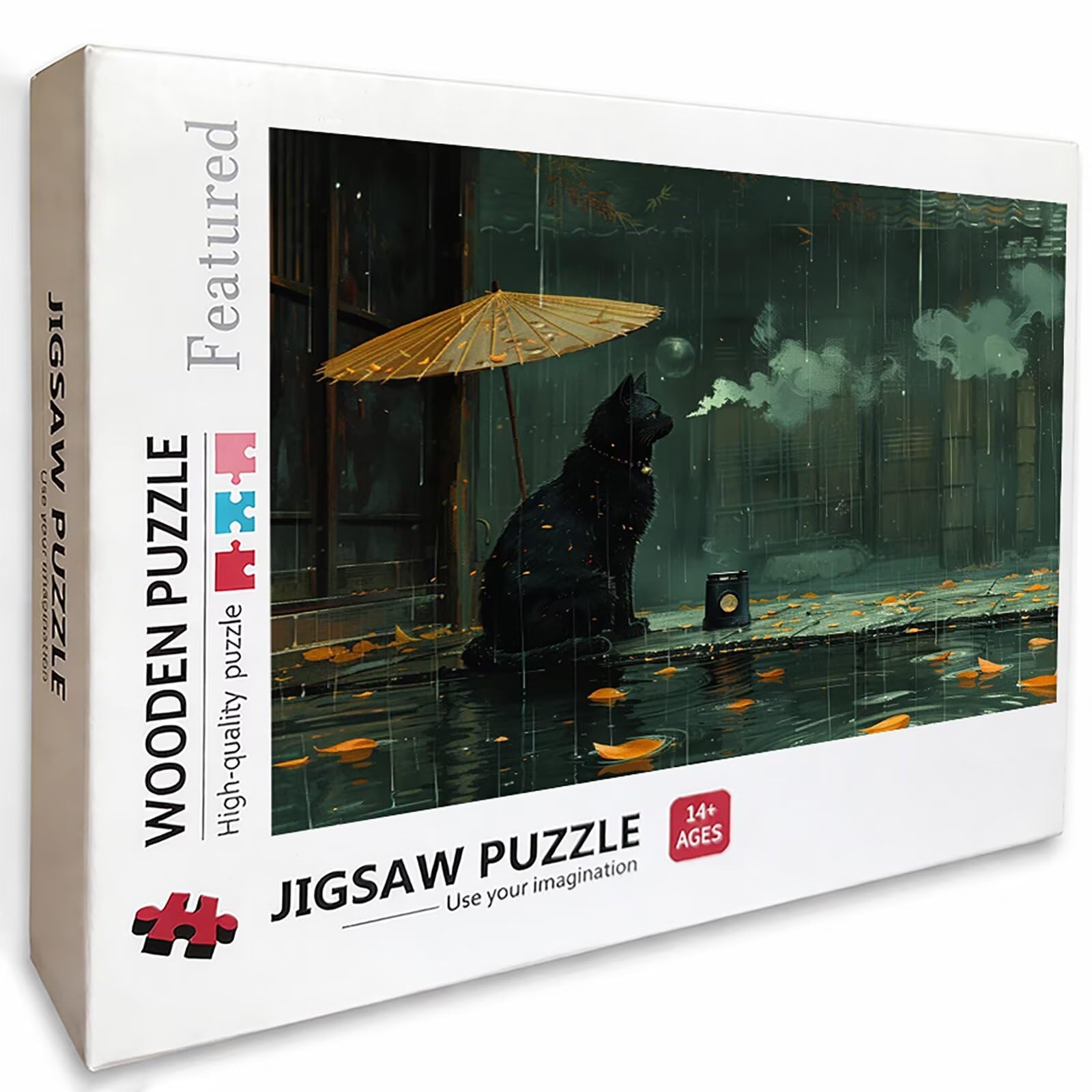 Puzzle 4000 elementów dla dorosłych kotów, drewniane puzzle 142 x 86 cm, części ściśle do siebie pasują, dla mężczyzn kobiet starszych seniorów, relaks i odstresowanie, prezenty, dekoracja ścienna