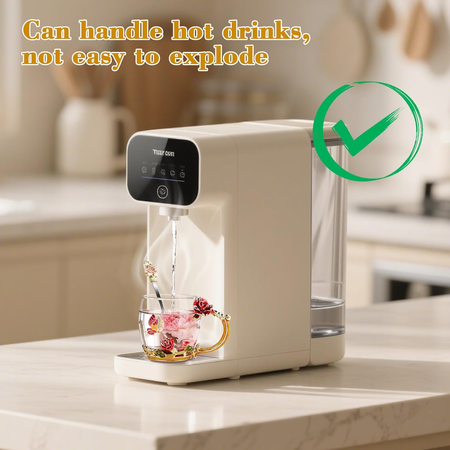 OEAGO Gifts for Mom Women Valentines Day Gifts for Her Glass Coffee Enamels Mug Best Birthday Valentine's for Girlfriend Wife Mothers Day from Daughter Son Tea Cup Stocking Stuffers Christmas - Image 5