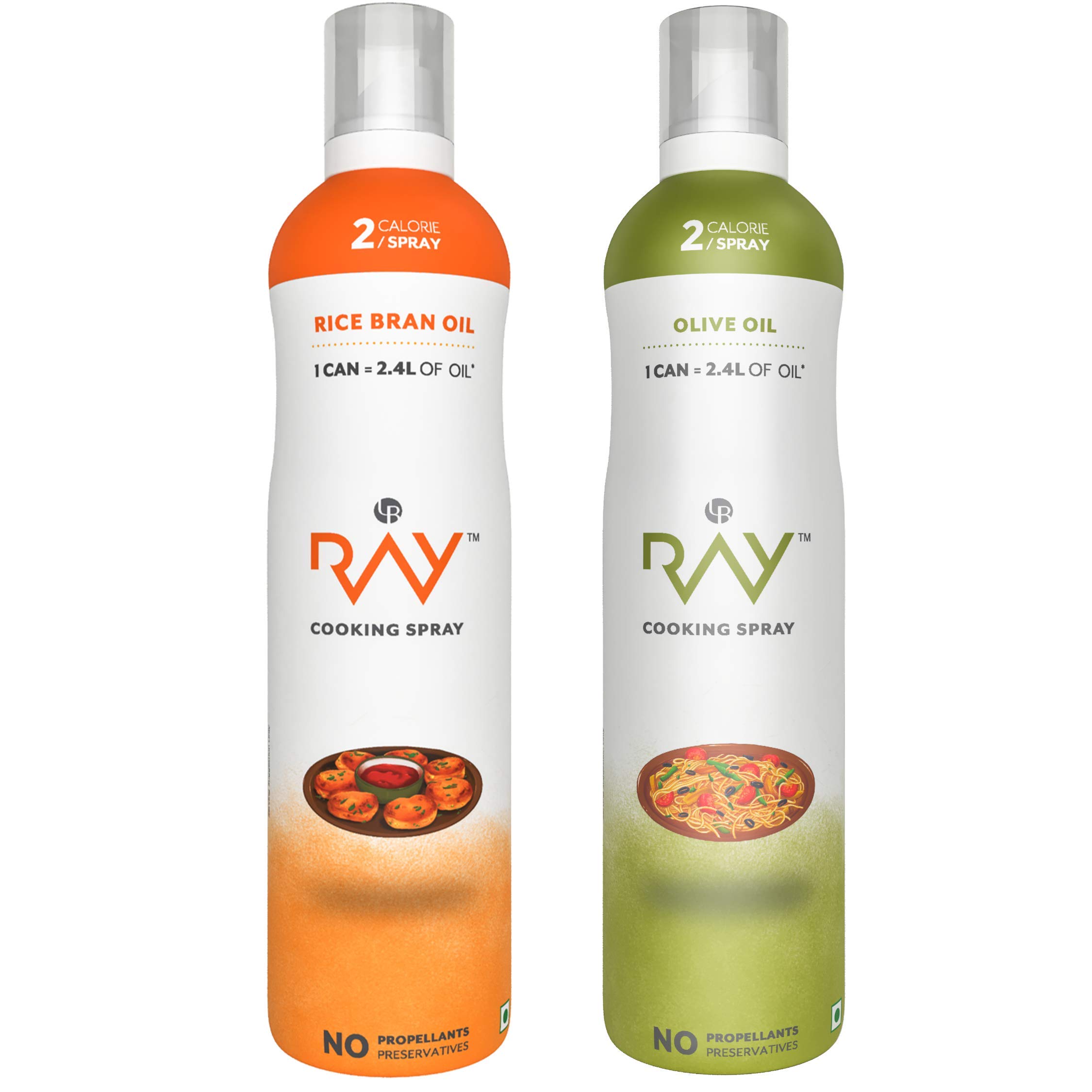 LB RAY Cooking Spray Olive Oil and Rice Bran Oil Combo- Low-Calorie, 100% Oil Spray, No Gases, Emulsifiers, Perfect for Salads, Pasta, Sauces or Grilling (200 ml, Pack of 2) (B08F5J1NGZ) Amazon Price History, Amazon Price Tracker