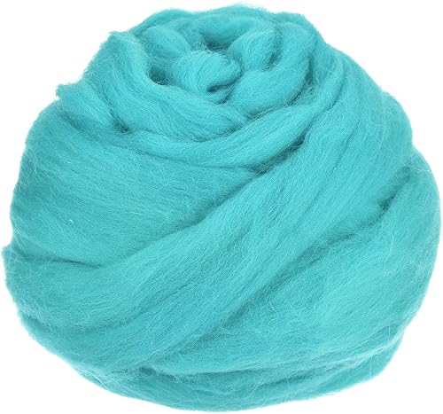 Miniatura 31 de uxcell Lana de fieltro con aguja, hilo de lana de fibra natural de 3.5 onzas para fieltro húmedo, manualidades, materiales de bricolaje (negro)