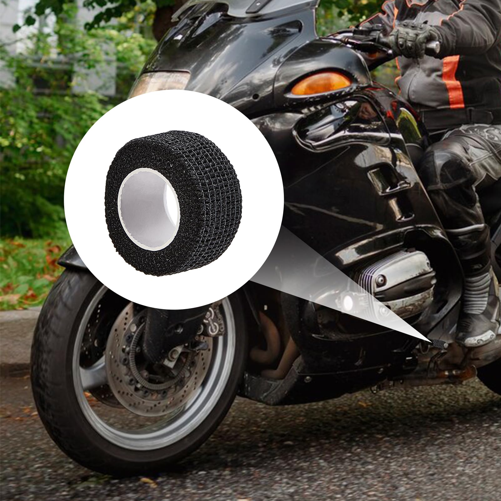 NICENEEDED 8 Rotoli Protezione per Scarpe Cambio Moto, Copertura del Cambio della Motocicletta Autoadesiva in Tessuto Non Tessuto