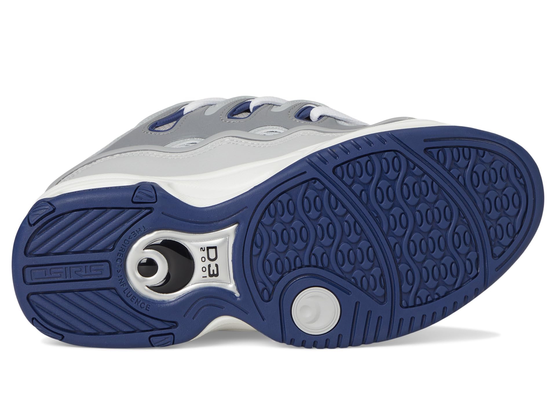 Osiris Scarpe da skate da uomo D3 2001, Grigio/Navy/Bianco, 9