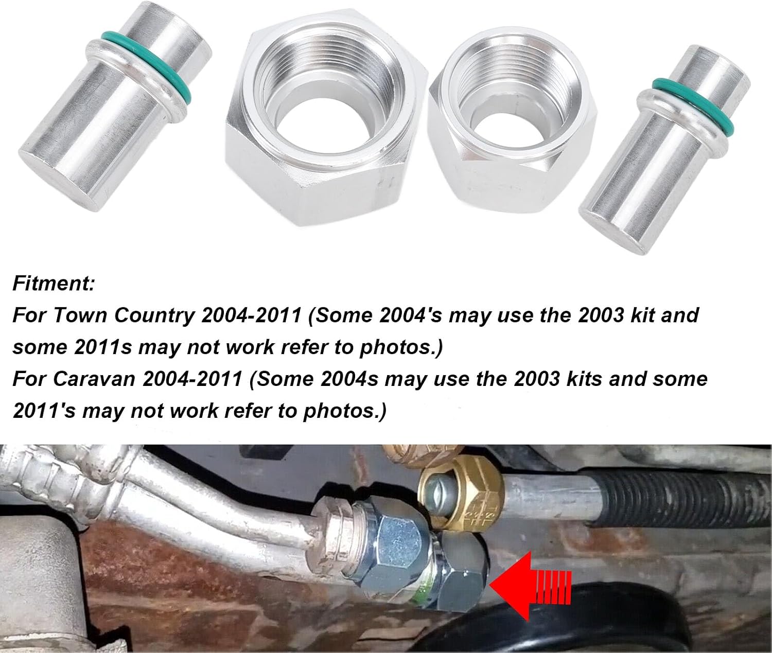 Rear AC Block Off Kit, Aluminum Alloy Material, Compatible with Town Country 2004-2011 Car Essential Vehicle Accessory