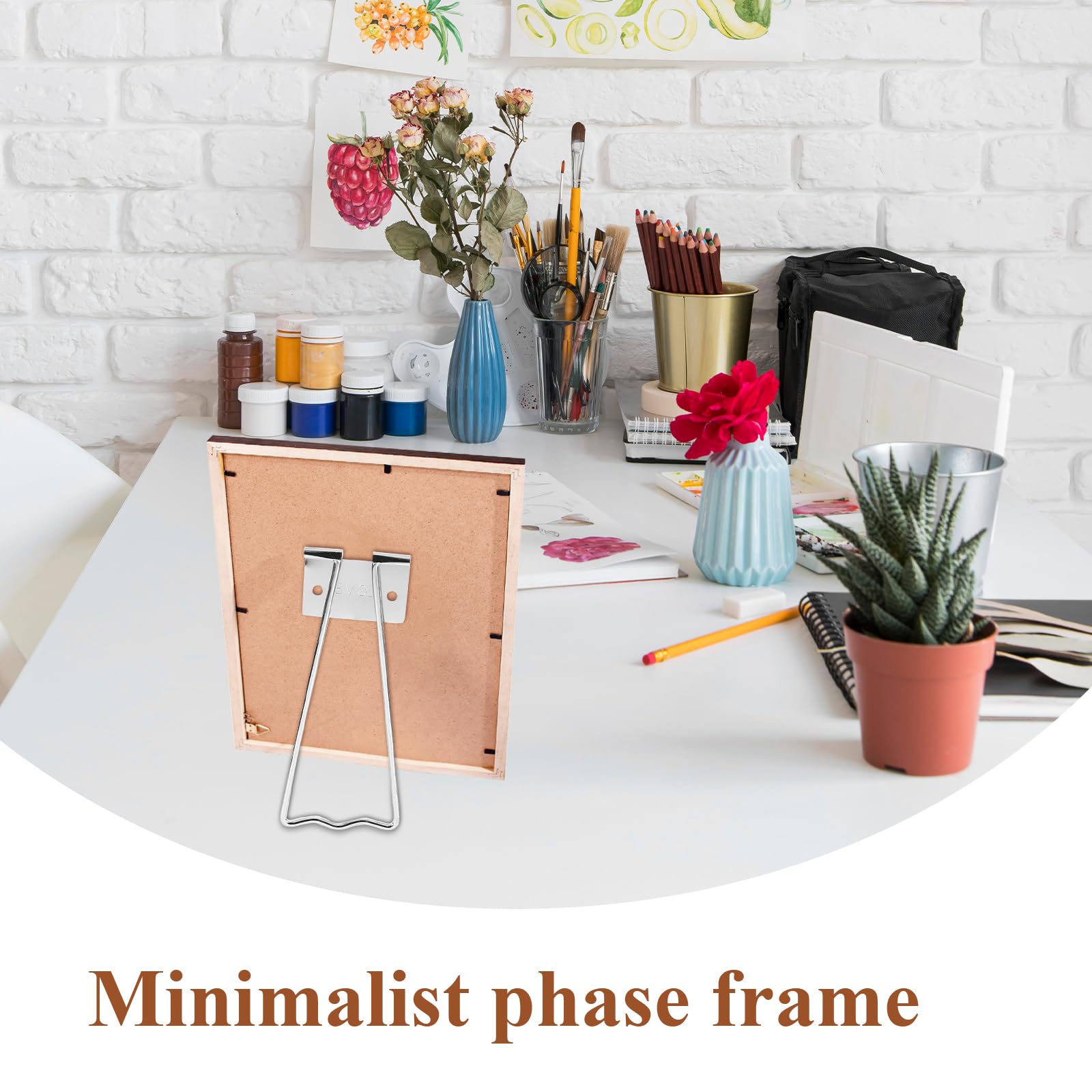 NCOALE 12PCS Photo Frame Stand, 2 Sizes Metal Picture Frame Stand Easel Back Support with 24pcs Screws - Image 3