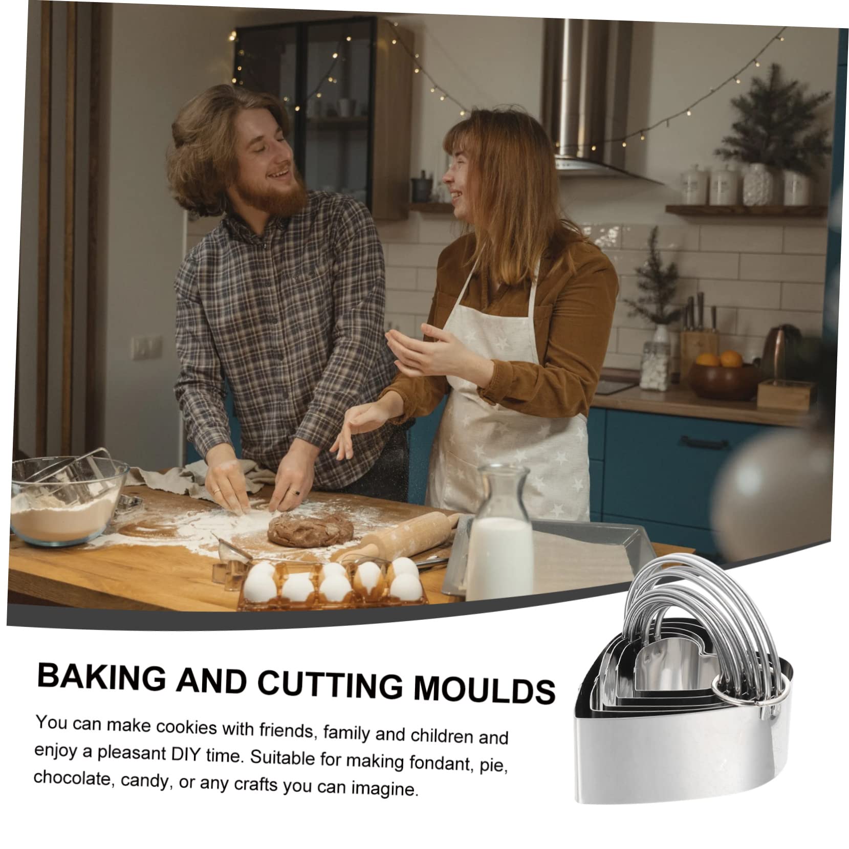 Alipis 5sätze Ausstechformen Für Plätzchen Weihnachtsmotive Herzen Für Kekse Fondant Mousse Und Einfach Zu Reinigen Für Zuhause Und Bäckereien