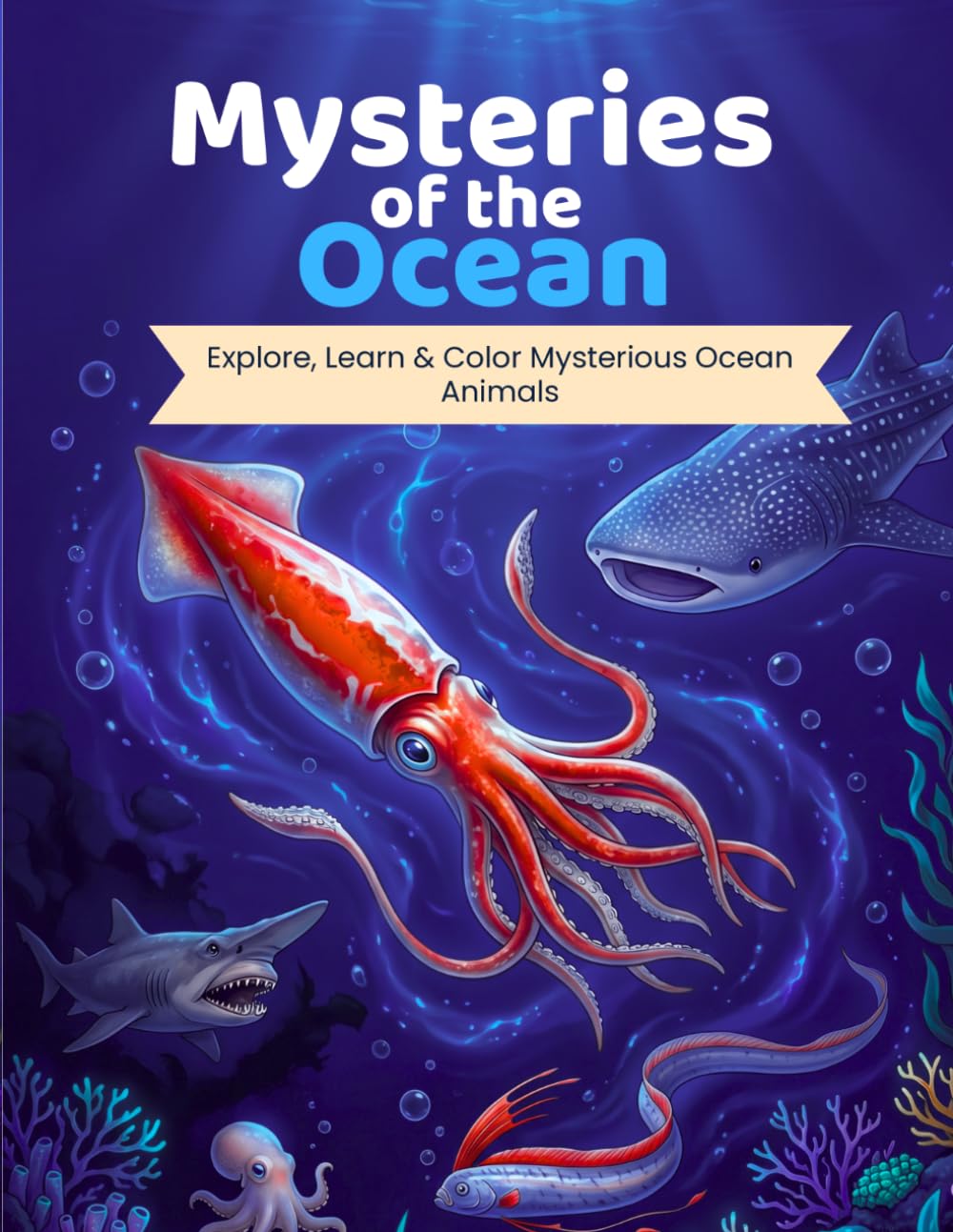 Mysteries of the Ocean: Explore, Learn & Color Mysterious Ocean Animals