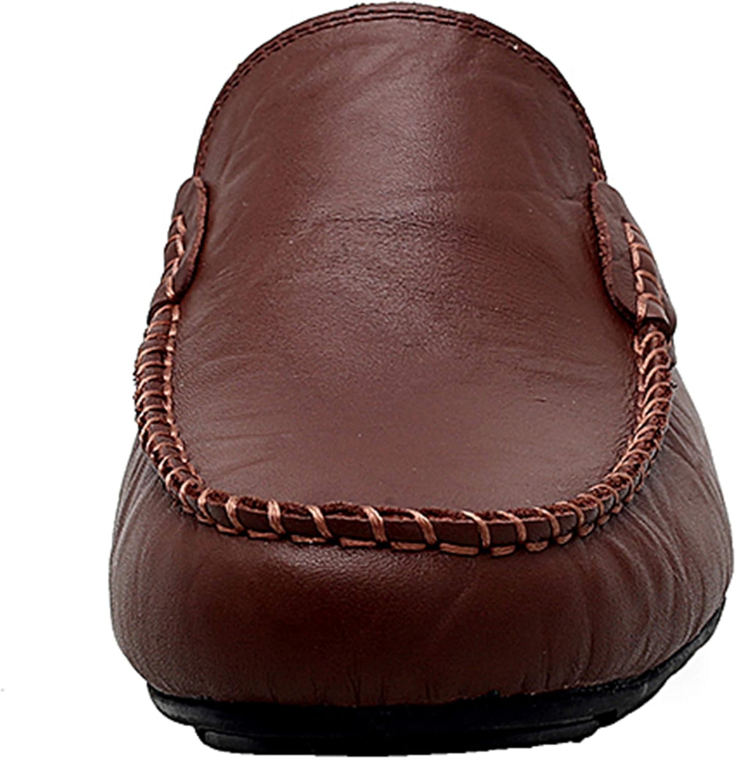 Go Tour Mens Mules Clog Slippers Breathable Punching Leather Slip on Shoes Casual Loafers - Image 2