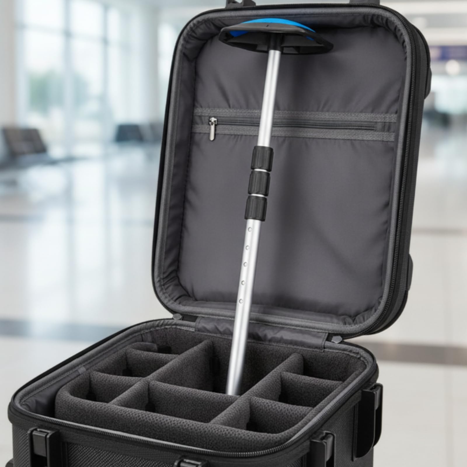 Stoßfest Golf-Reisestütze | Teleskopischer Aluminiumschaft, Golfbag-Unterstützung, achteckige Schutzkappe, Zubehör, für , Golfer, Golfspieler