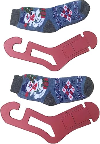 Miniatura 8 de Red Suricata Bloqueadores de calcetines de tamaño ajustable - Par de camillas para tejer y calcetines de ganchillo (2)