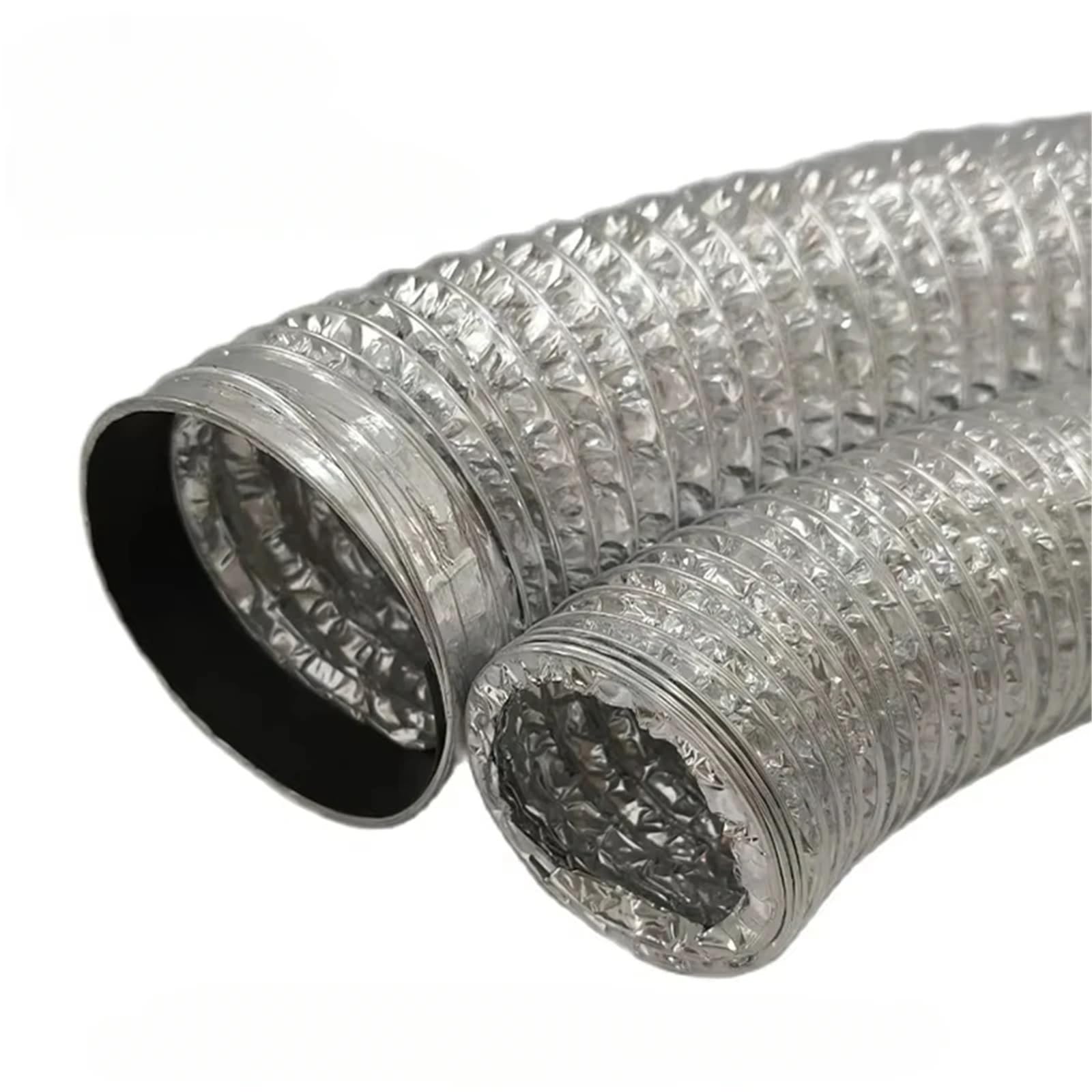 Nagrzewnica postojowa 42/50/60/76/80/90 Mm Aluminiowa Folia Wentylacyjna Skalowalna Rura Dymowa Ogrzewanie Postojowe Wąż Wylotowy Wentylatora Wyciągowego Do Łazienki samochodowy(LBG2-80mm-150cm)