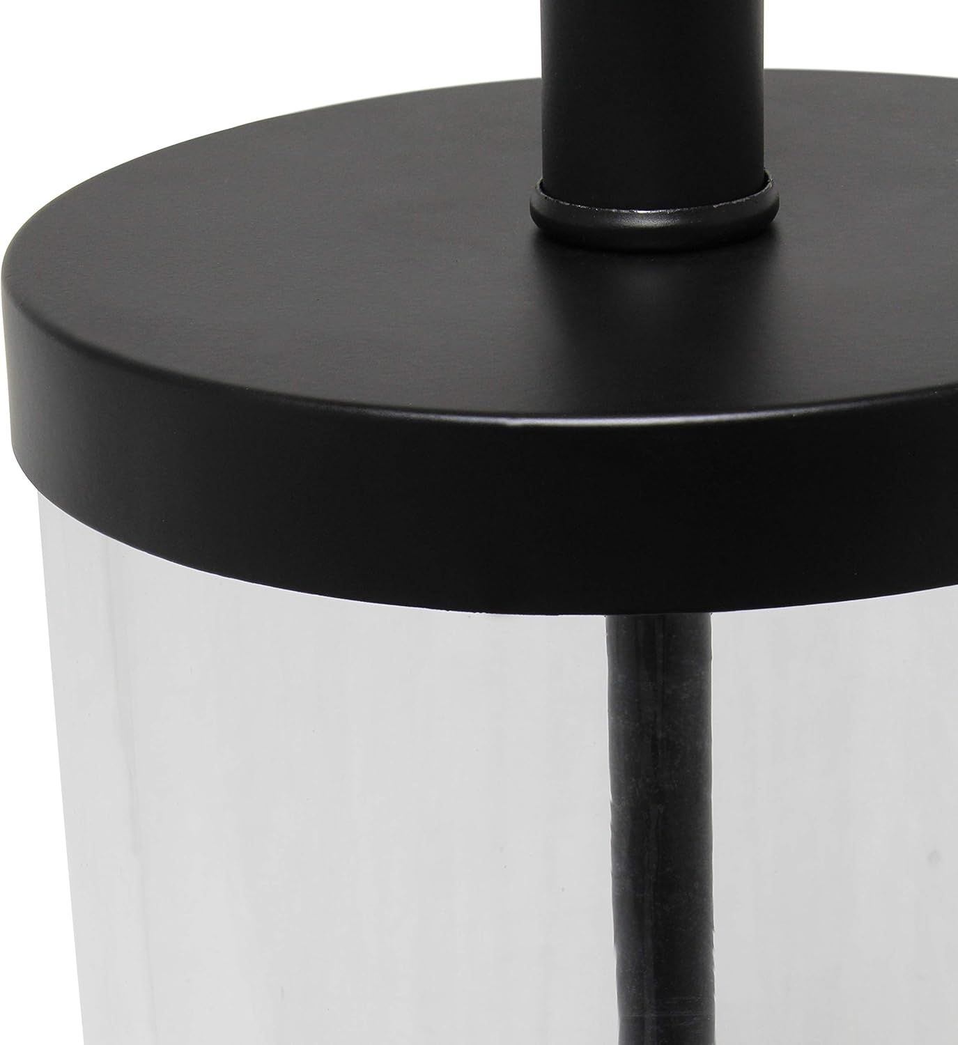 Weekly Top Sale Elegant Designs LT3323-BLK Enclosed Glass Table Lamp, Black