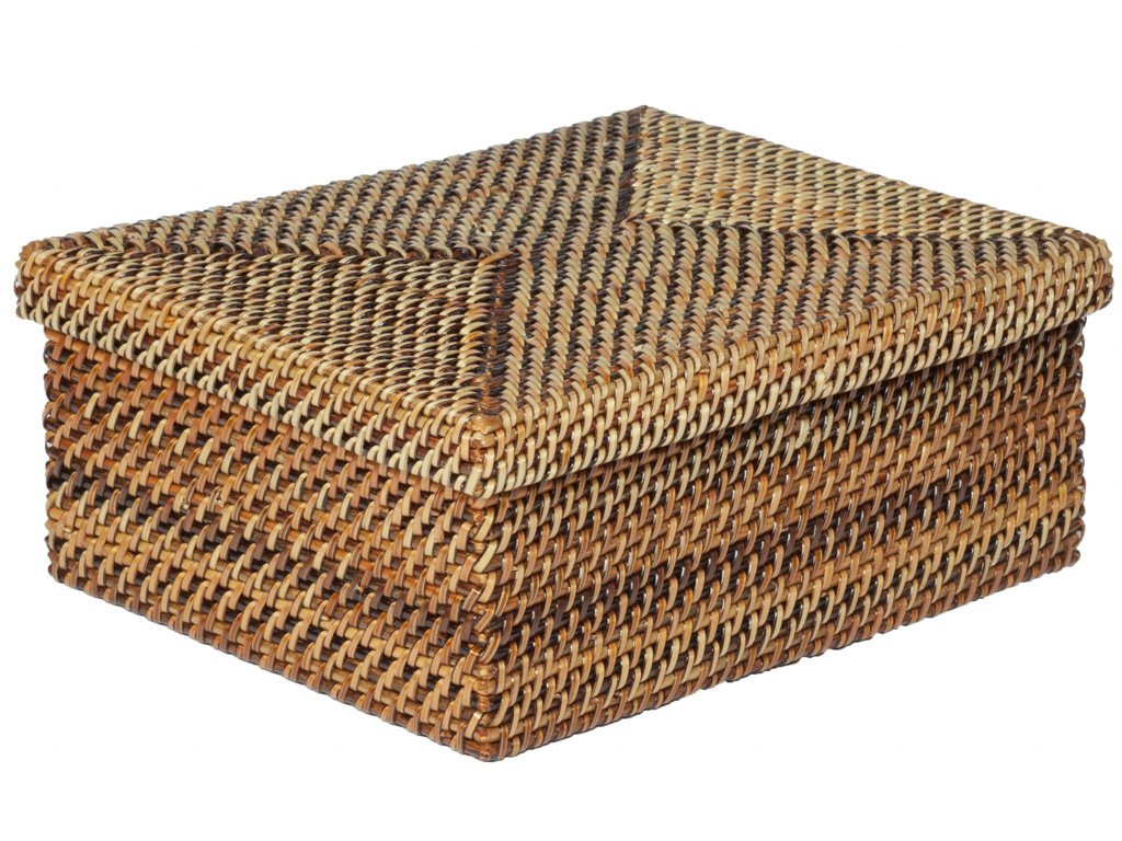 KOUBOO Carmel Handwoven Nito Wet Wipe Box, Honey Brown