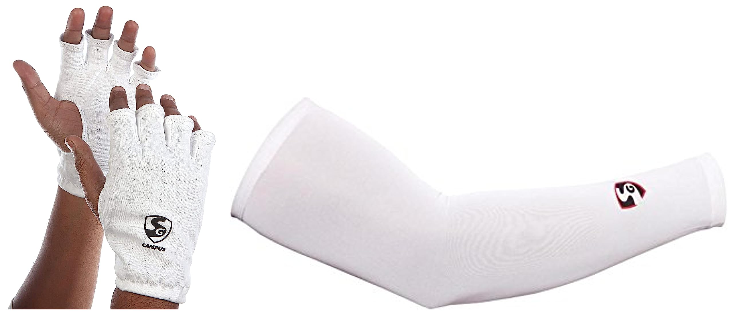 SG Century Sleeves (White, Large) Cricket Campus Cotton Inner Gloves, Junior (Assorted)-picture-37