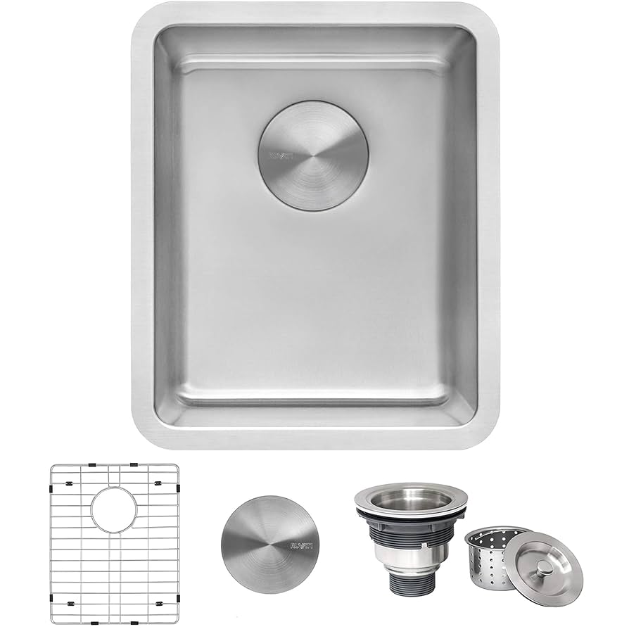 M12N 2024SS サイズ44 Ruvati 12-inch Undermount Bar Prep Kitchen Sink - 16 Gauge