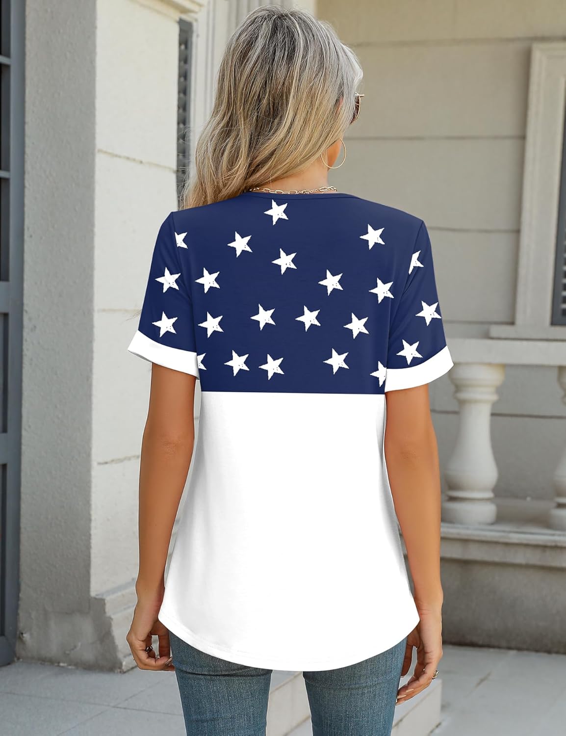 Rapbin T Shirts for Women Short Sleeve V Neck Tshirts Loose Fit Lightweight Soft Casual Summer Spring Tee Tops - Image 2