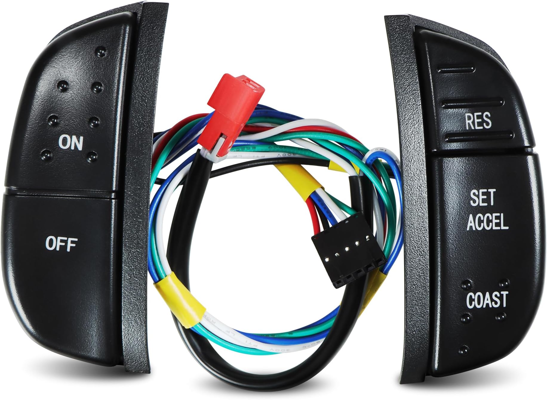 Steering Wheel Mounted Cruise Control Switch Buttons Kit Compatible with 1997-2004 Ford F-150/250/350 Super Duty, 1999-2007 E-150/250/350/450/550, Excursion, Expedition 1C3A9D809AA