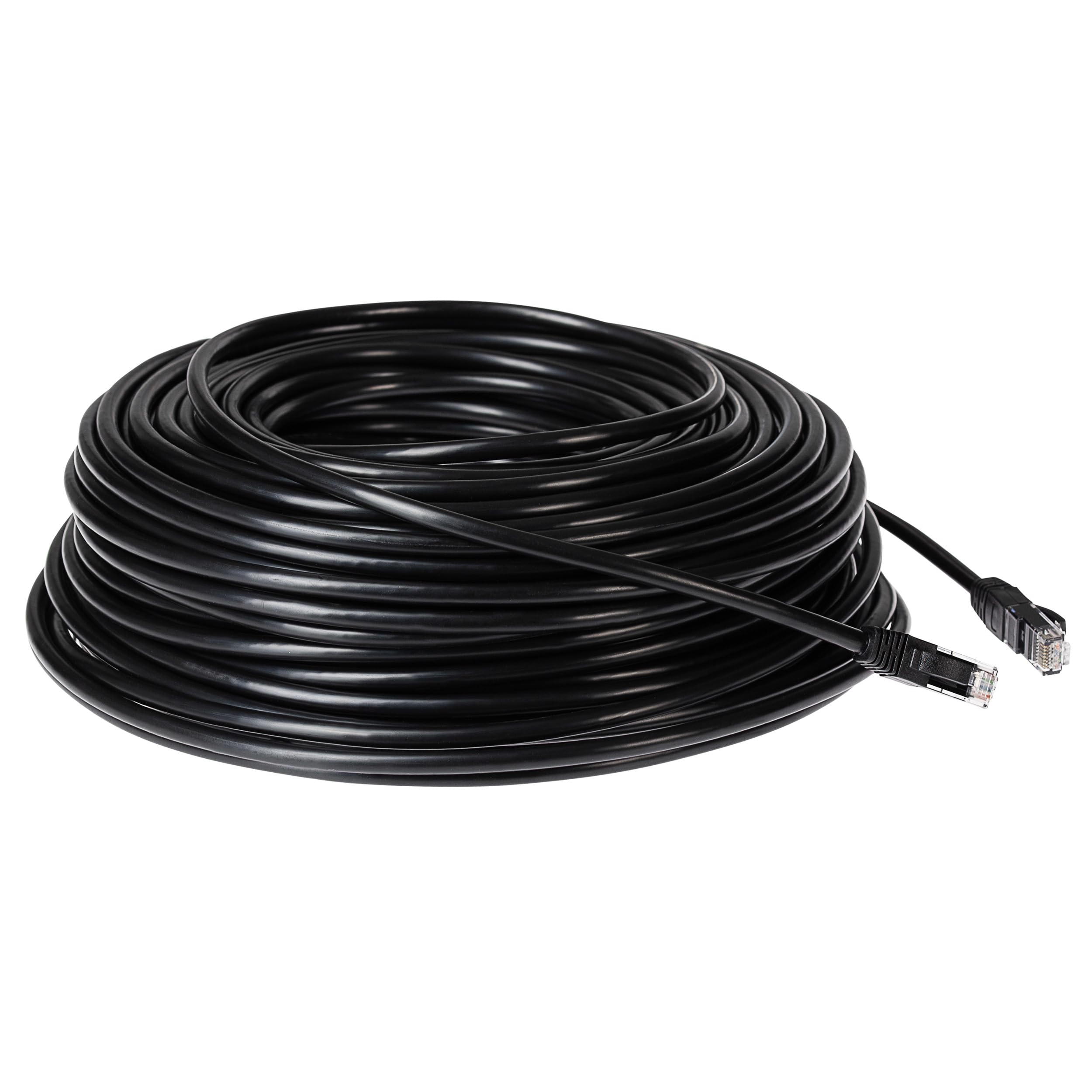 Maplin Câble Ethernet extérieur de 30 m noir, câble réseau LAN Gigabit CAT6 RJ45 en cuivre UTP compatible avec ordinateur portable, PC, vidéosurveillance, PS4/5, Xbox, Switch, modem, routeur, Smart