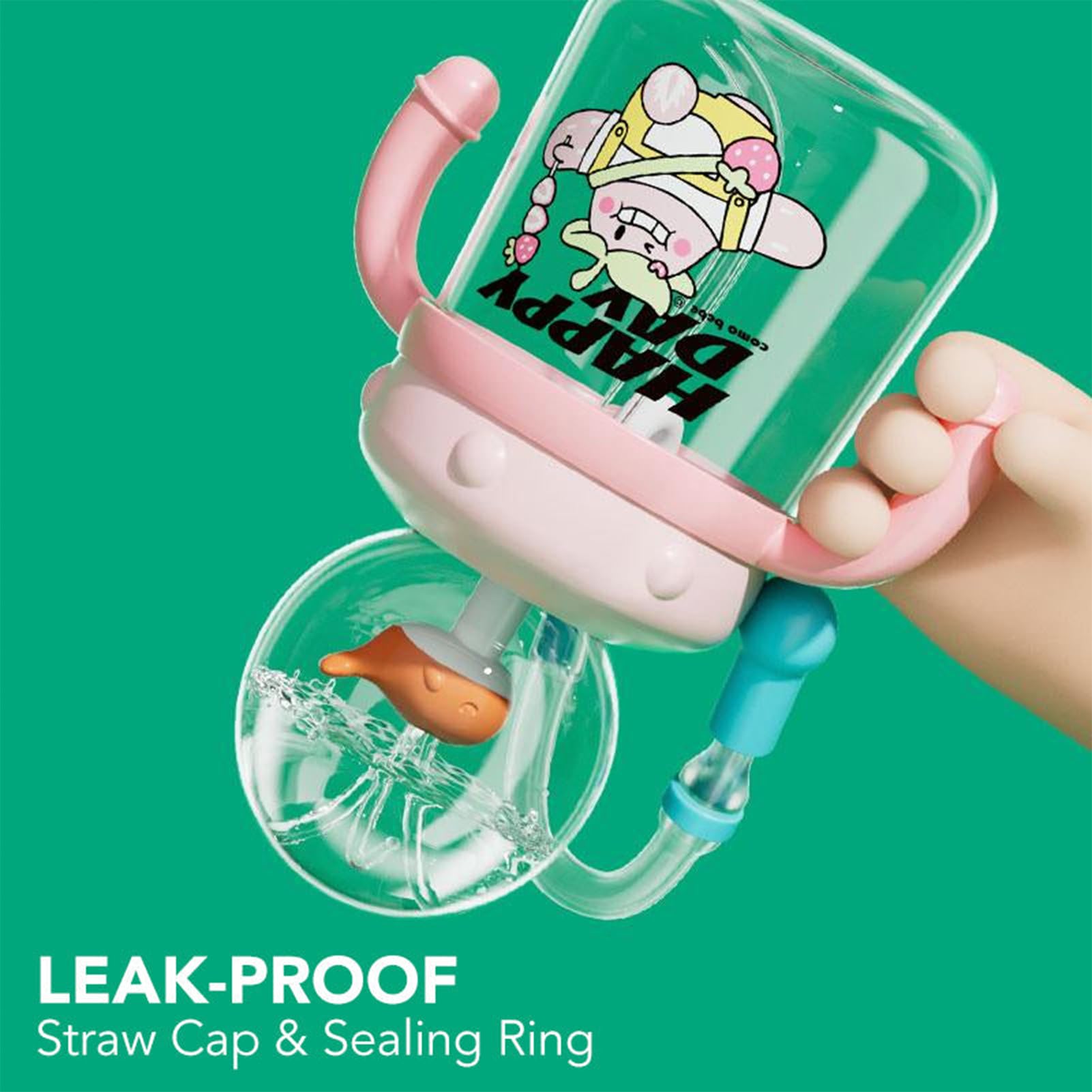 Trinkbecher Mit Wal-Spritzer 300ml - Auslaufsicher Für Kinder