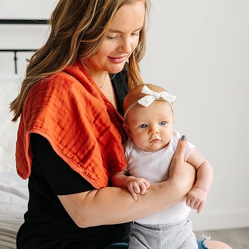 Miniatura 8 de Natemia Paños de muselina para eructos para bebé, tamaño grande de 21 x 11 pulgadas, rayón súper absorbente ultra suave hecho de paños de bambú,