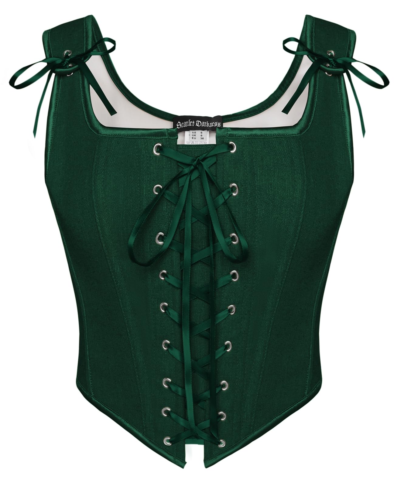 Scarlet Darkness Women's Renaissance Corset Tops Lace Up Overbust Bustier