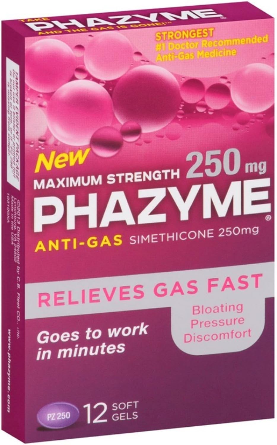 Phazyme Maximum Strength Gas & Bloating Relief, Works in