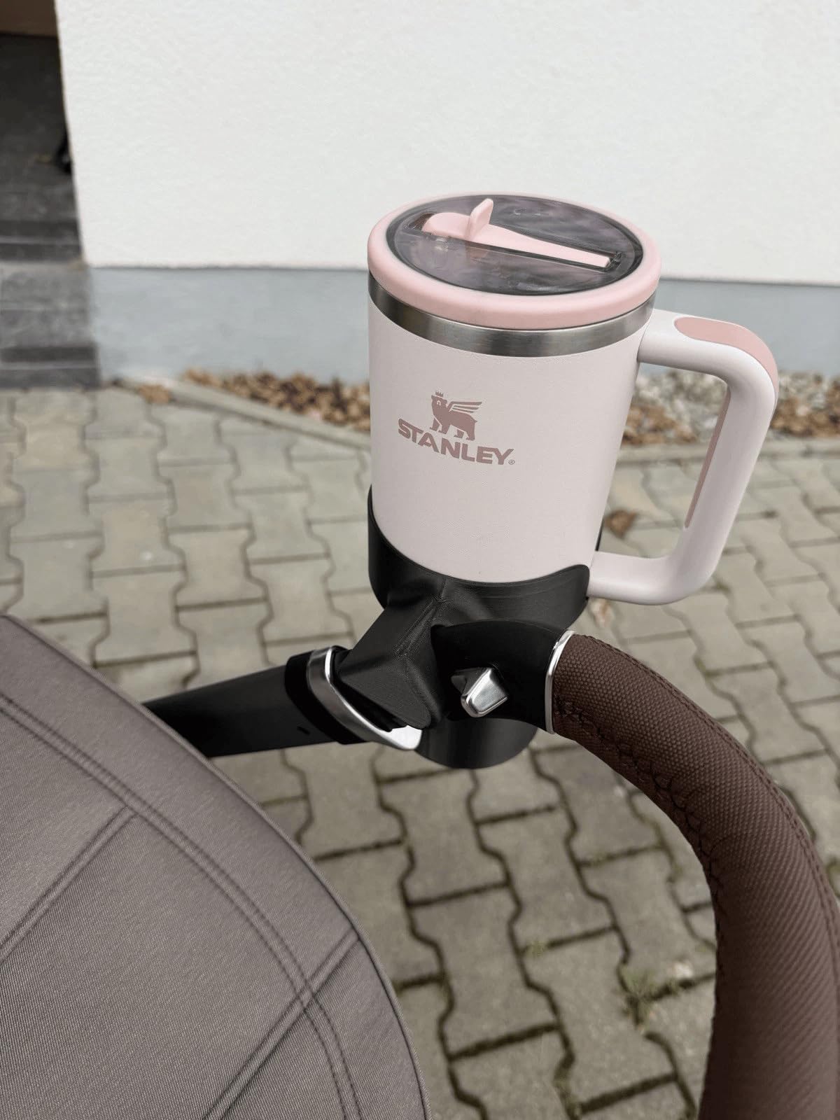 Cup Holder for Maxi-Cosi Fame, Compatible with Stanley 40oz, Pink, Left