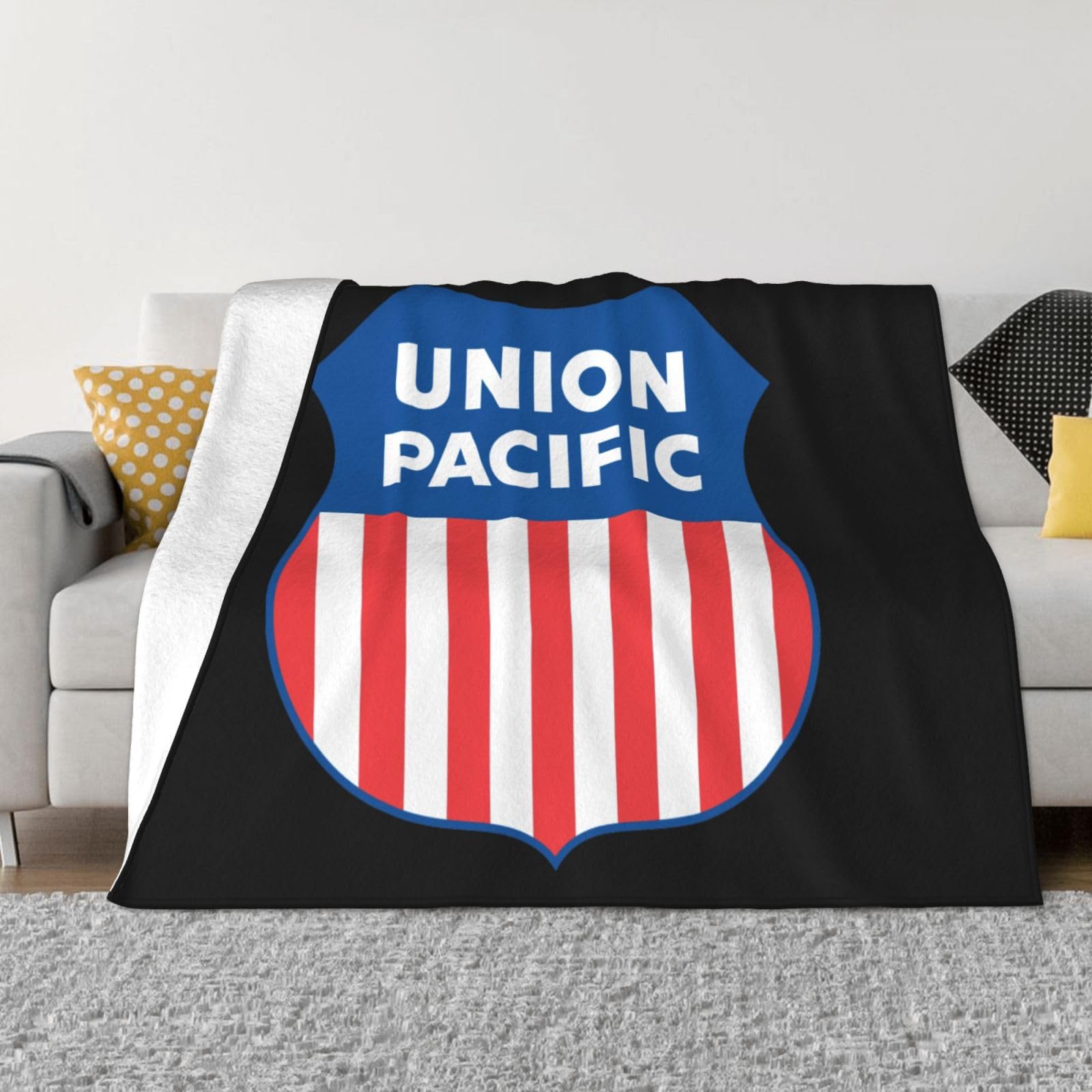 Union Pacific Railroad Fleece Blanket Super Soft and All Season Warm,Winter Thermal Blanket, Blanket for Sofas 50""X40""