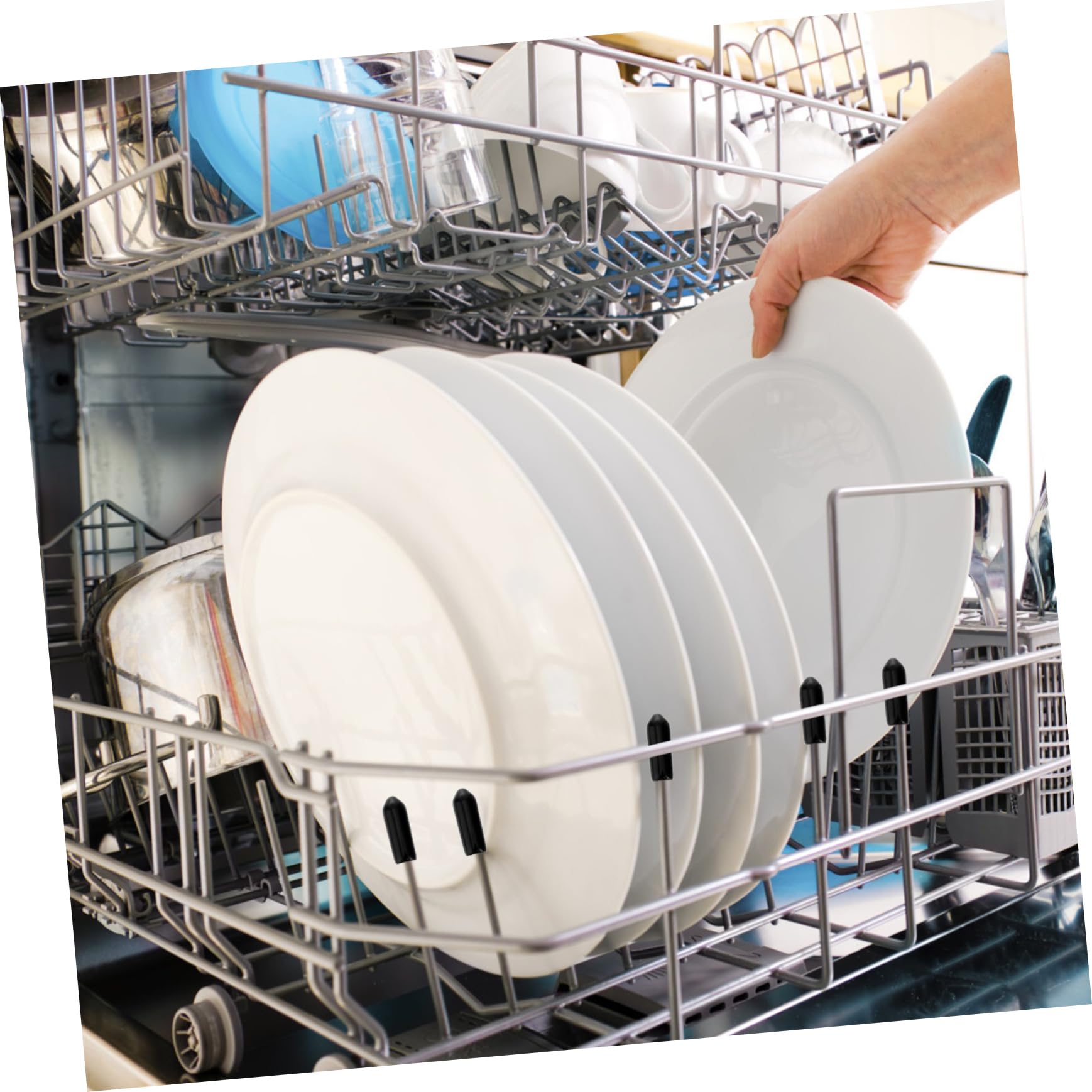 VALICLUD 100Pcs PVC Dishwasher Prong Rack Replacement Covers Wire Thread Protector Caps for Shelf Organizer Easy Installation Tip Covers to Protect Dishes from Scratches