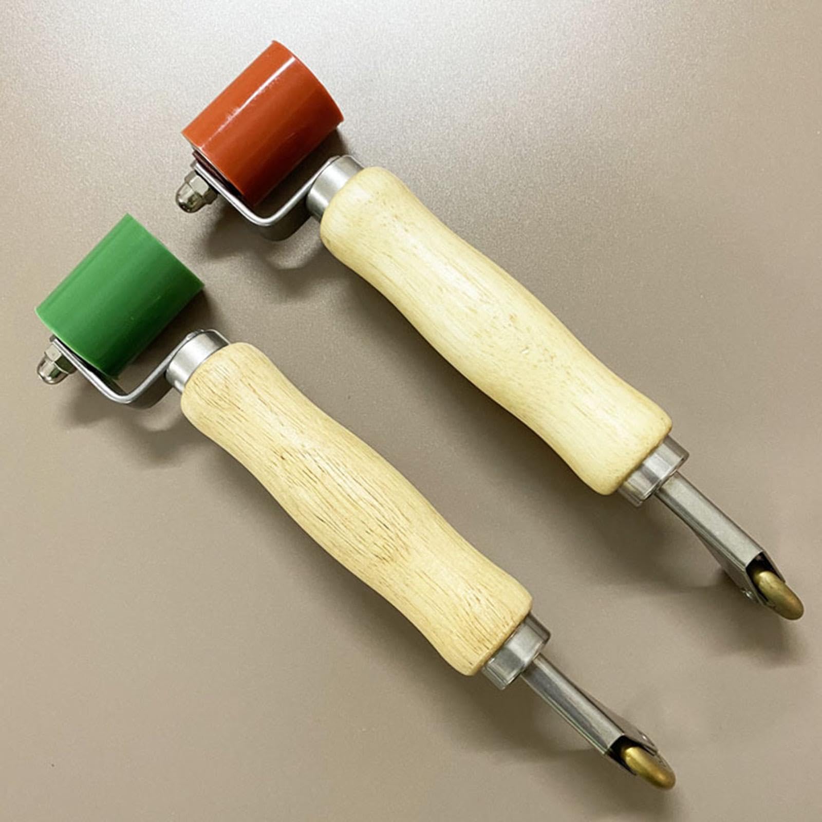Generic Rodillo de Silicona para Costuras, Rodillos de Costura, Rodillo de Presión Manual, Herramienta de Soldadura, Rodillo de Soldadura de Doble Extremo Par, Verde