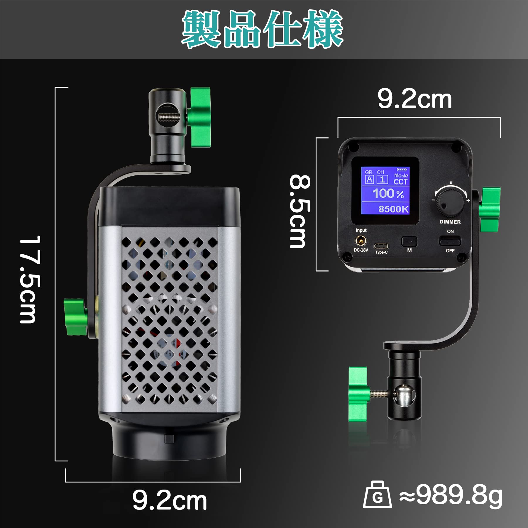 Amazon | Weeylite 60W LED定常光ライト ninja200 LEDビデオライト APP 
